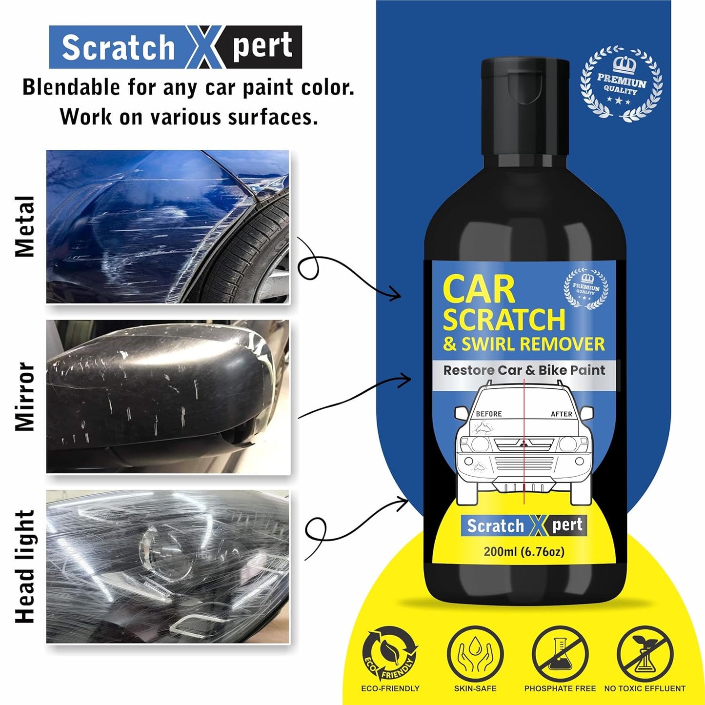 Scratch-Xpert Car Scratch Removal Cream – BUY 1 GET 1 FREE | Restore Your Car’s Shine Instantly