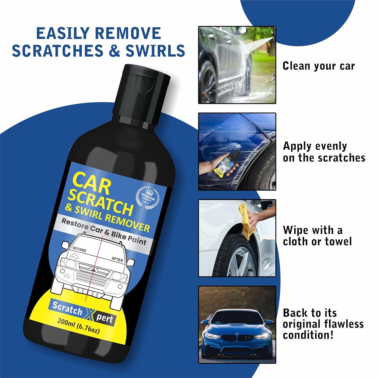 Scratch-Xpert Car Scratch Removal Cream – BUY 1 GET 1 FREE | Restore Your Car’s Shine Instantly