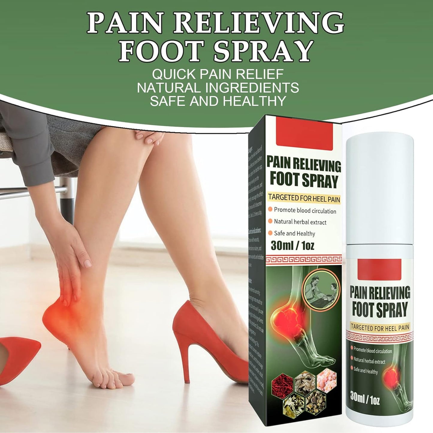 Foot & Joint Pain Relieving Spray – BUY 1 GET 1 FREE | Fast, Effective Pain Relief